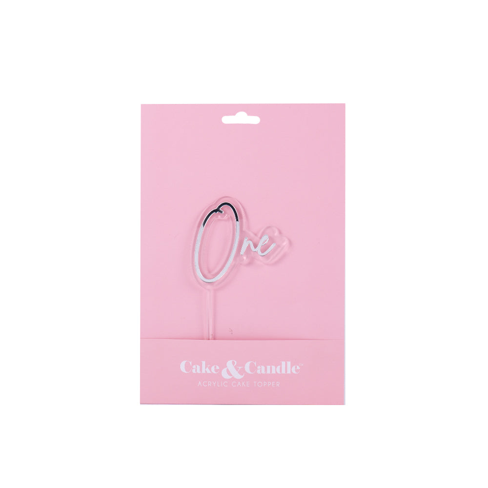 SILVER / CLEAR Layered Cake Topper - ONE