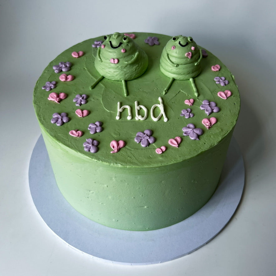 Froggie Bloom Cake