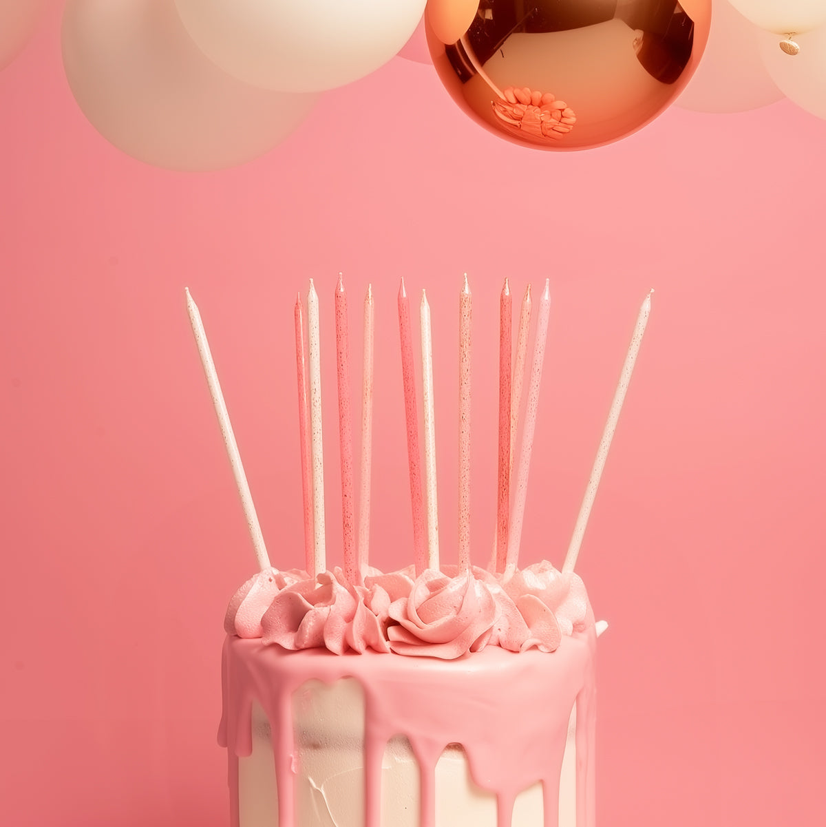 Glitter Cake Candles
