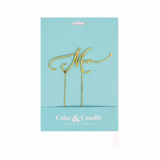GOLD Metal Cake Topper - MUM
