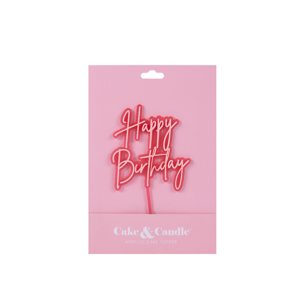 PINK OPAQUE / PINK Layered Cake Topper