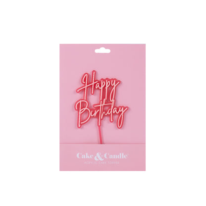 PINK OPAQUE / PINK Layered Cake Topper