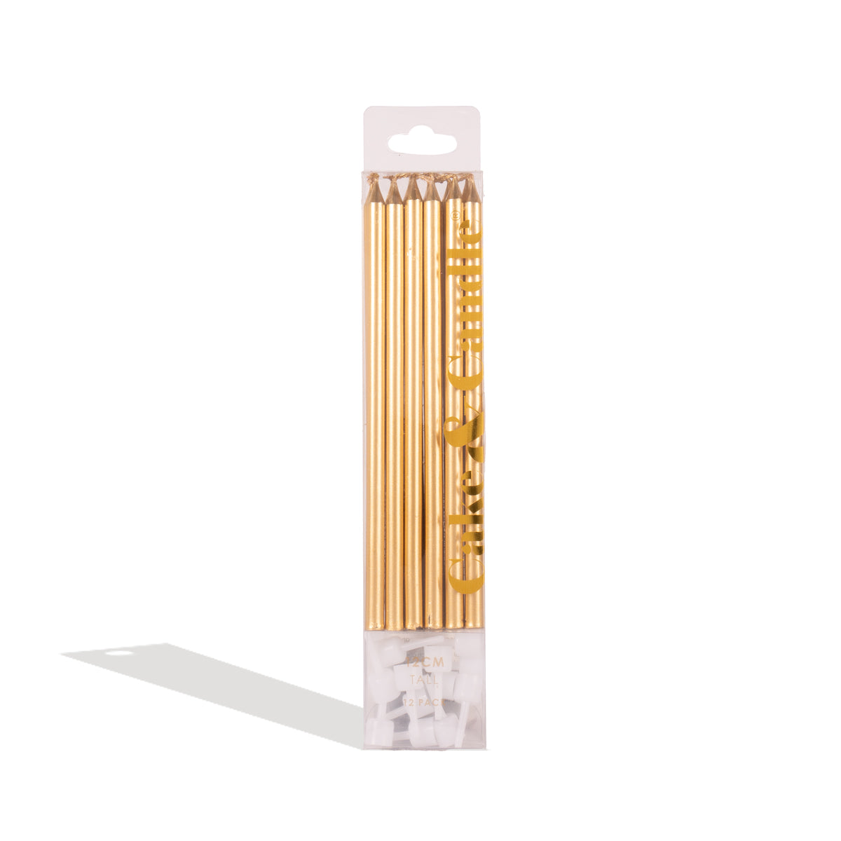 Tall Cake Candles - GOLD