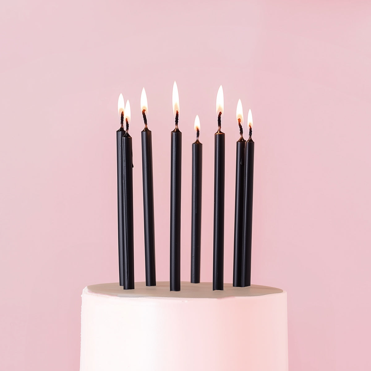 Tall Cake Candles - BLACK