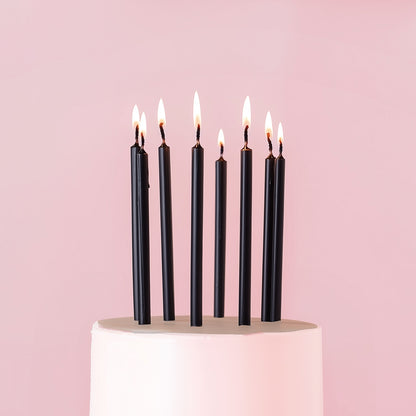 Tall Cake Candles - BLACK