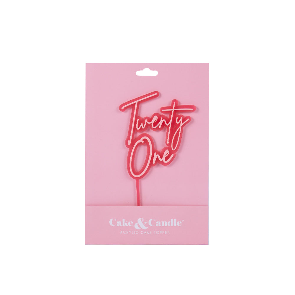 PINK OPAQUE / PINK Layered Cake Topper