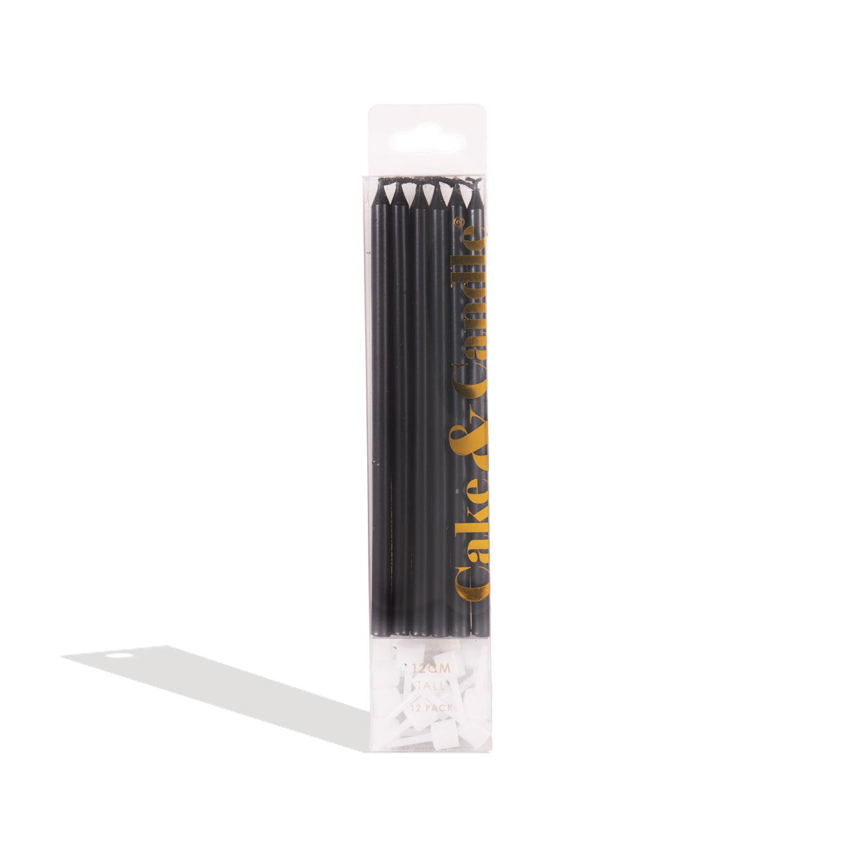 Tall Cake Candles - BLACK
