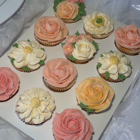 Spring Floral Cupcakes