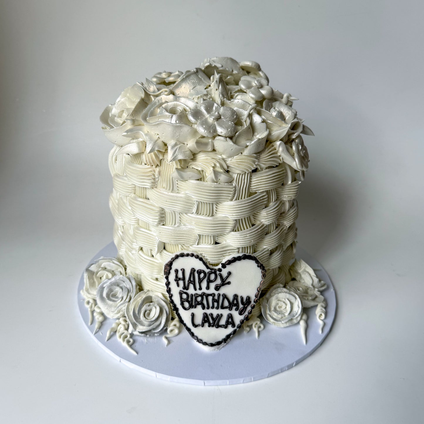 Basket Weave Birthday Cake