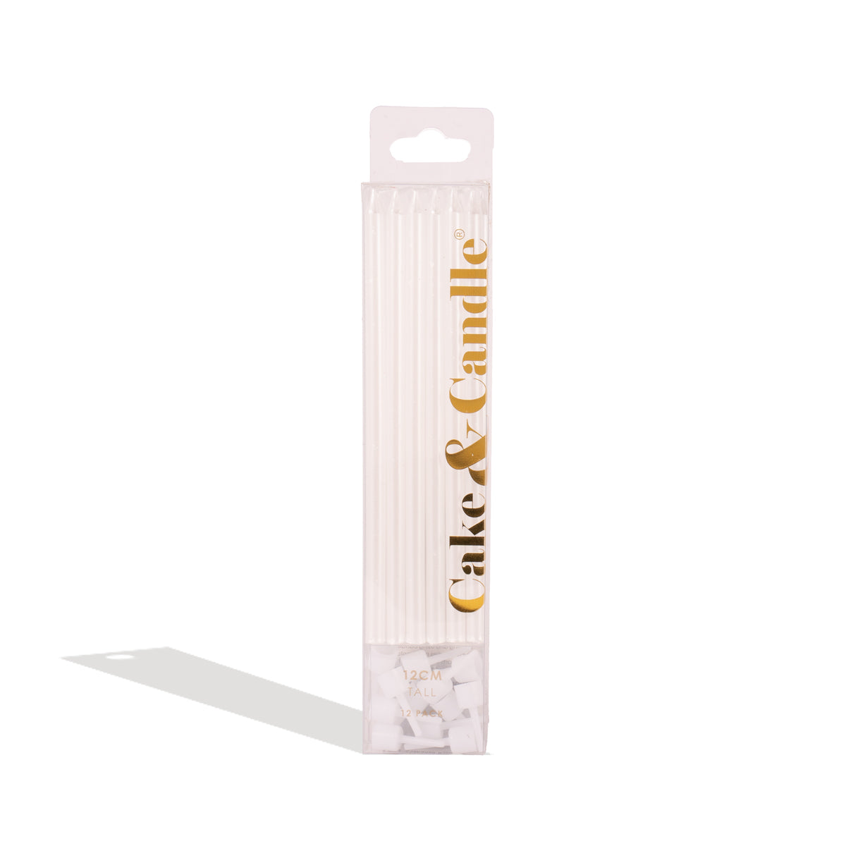 Tall Cake Candles - PEARLISED WHITE