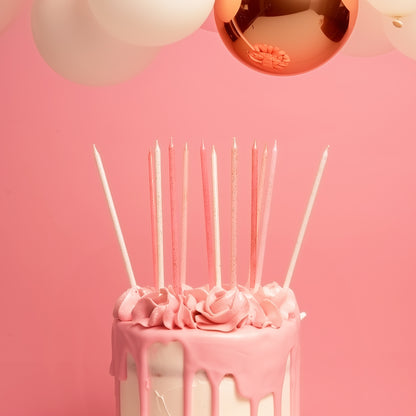 Glitter Cake Candles