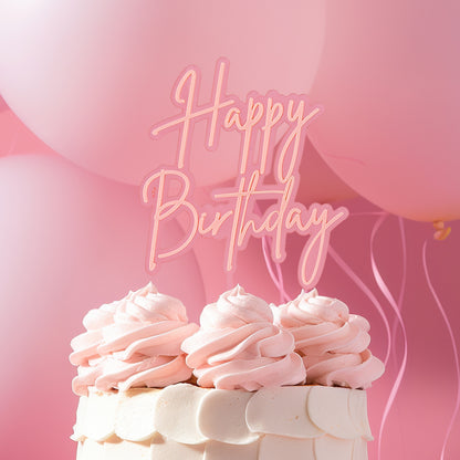 PINK OPAQUE / PINK Layered Cake Topper